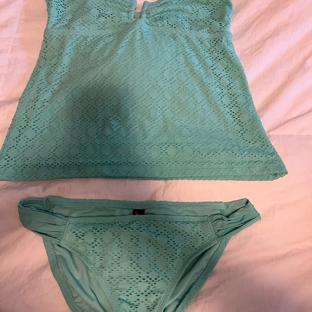 a.n.a Blue Bikini Set with Textured Design